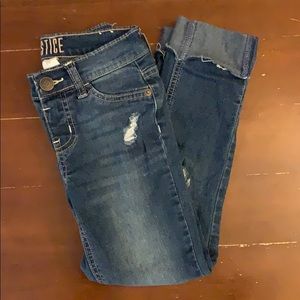 Girls size 10 slim Justice Jeans